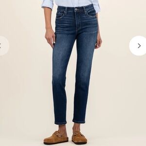 KUT Reese Fab Ab High Rise Ankle Straight Raw Hem Jeans 4P